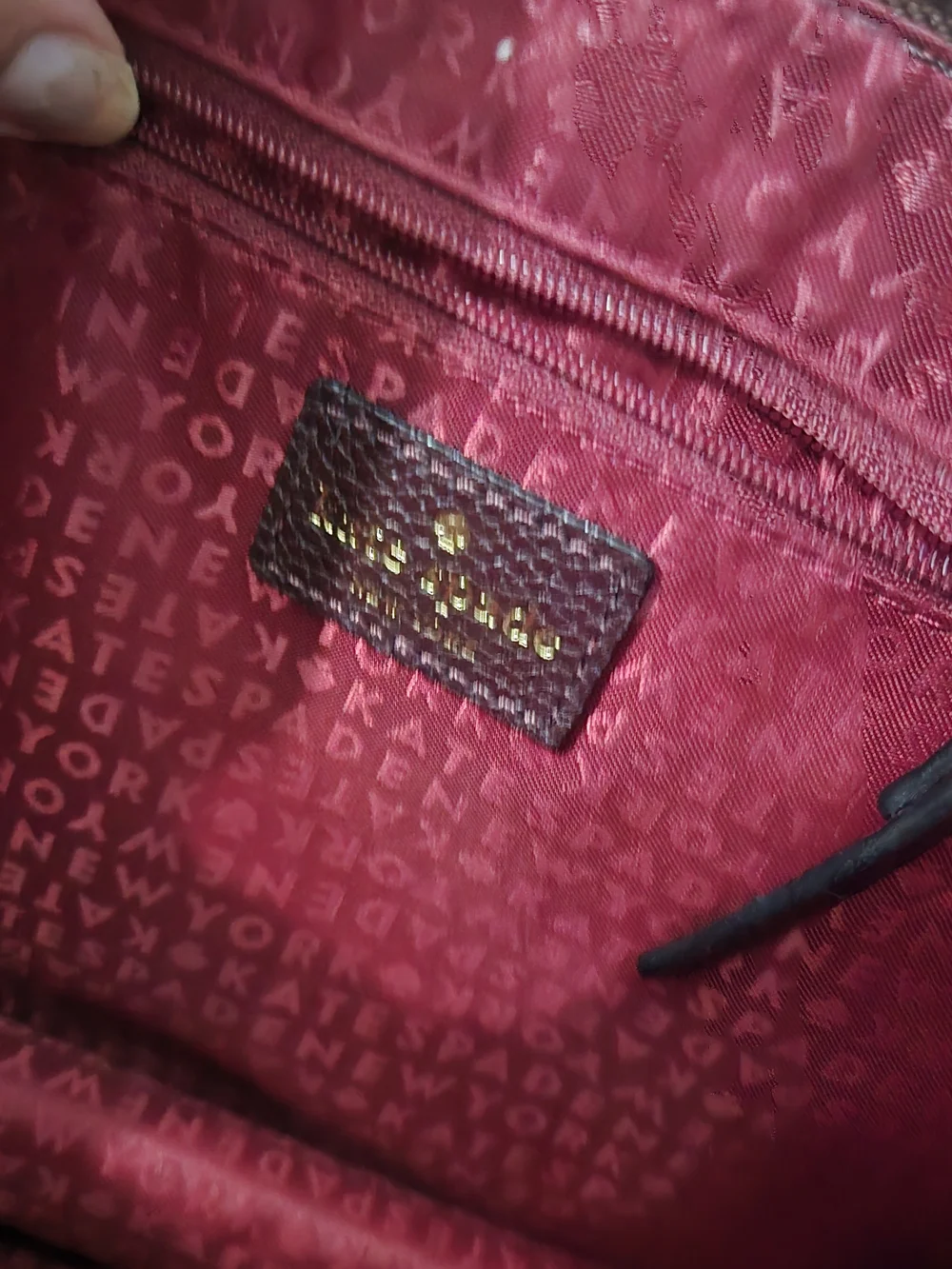 kate spade New York Pebbled Leather Satchel - Deep Burgundy